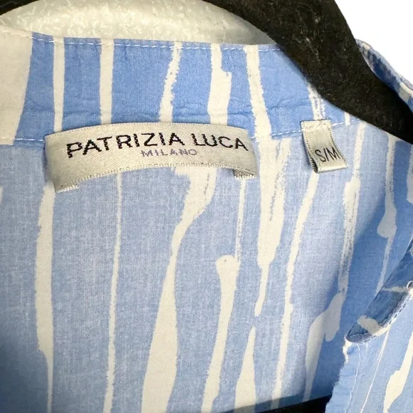 PATRIZIA LUCA BLUE AND WHITE COTTON TOP SIZE S - Picture 3 of 6